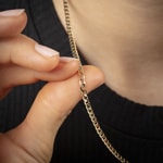 Panzerkette extraflach diamantiert 750/18 K Gelbgold 3.1mm - CPA1017