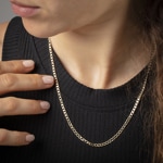 Panzerkette extraflach diamantiert 750/18 K Gelbgold 3.1mm - CPA1017