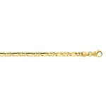 Collier gourmette Fantaisie or jaune 750/18 ct 4mm - 580.4