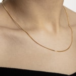 Sanded Curb Chain 750/18 K Yellow Gold 1.6mm - 1140.03045