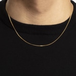 Sanded Curb Chain 750/18 K Yellow Gold 1.6mm - 1140.03045