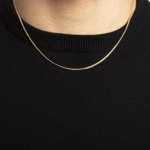 Collier gourmette limée or jaune 750/18 ct 1.7mm - 1140.03050