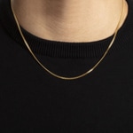 Sanded Curb Chain 750/18 K Yellow Gold 2.0mm - 1140.03058