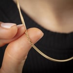 Collier gourmette limée or jaune 750/18 ct 2.1mm - CPA1008