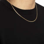 Collier gourmette limée or jaune 750/18 ct 2.3mm - 1140.03065