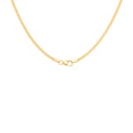 Collier gourmette limée or jaune 750/18 ct 2.3mm - 1140.03065