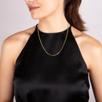 Collier gourmette limée or jaune 750/18 ct 2.3mm - 1140.03065