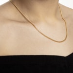 Collier gourmette limée or jaune 750/18 ct 2.6mm - 1140.03071