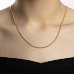 Collier gourmette limée or jaune 750/18 ct 2.6mm - 1140.03071
