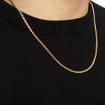 Collier gourmette limée or jaune 750/18 ct 2.6mm - 1140.03071