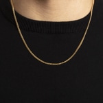 Collier gourmette limée or jaune 750/18 ct 2.6mm - 1140.03071