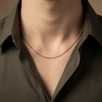 Collier gourmette limée or rouge 750/18 ct 1.6mm - CPA3004