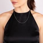 Panzerkette geschliffen 750/18 K Weissgold 1.2mm - CPA2002