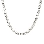 Collier gourmette massif or gris 750/18 ct 6.0mm