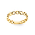Panzerring 750/18 K Gelbgold mit Diamanten 0.09 ct H/si - RI-51432-GG