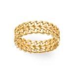 Bague gourmette or jaune 750/18 ct - RO48GG