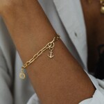 Paul Hewitt Charm-Bracelet Anchor Link Marinium Ocean Steel Gold - PH-JE-0450