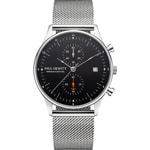 Paul Hewitt Chrono Quartz Mesh Silbrig Ø 42
