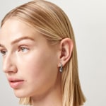 Paul Hewitt Hoop Earrings Heart Marinium Ocean Steel Silver - PH-JE-0167