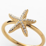 Paul Hewitt Bague Sea Star Marinium Ocean Steel Doré - PH-JE-1103