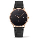 Paul Hewitt Grand Atlantic Line Black Sea IP Gold Leather Croco Black Ø 42 - PH-TGA-G-B-15