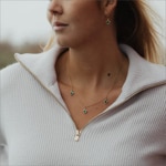 Paul Hewitt Halskette Turtle Marinium Ocean Steel Aquamarine Goldig - PH-JE-1580