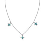 Paul Hewitt Halskette Turtle Marinium Ocean Steel Aquamarine Silbrig