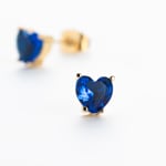 Paul Hewitt Heart of the Sea Clous d'oreille Blue Heart Marinium Stainless Steel Doré - PH-JE-1871