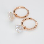 Paul Hewitt Hoop Earrings Treasure Pearl Rose - PH003981