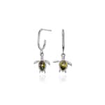 Paul Hewitt Drop Earrings Turtle Marinium Ocean Steel Silver