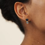 Paul Hewitt Clous d'oreilles Heart of the Sea Rainbow Argent 925 plaque or - PH-JE-2229