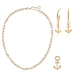 Paul Hewitt Jewellery Set Anchor Marinium Ocean Steel Gold - PH-SET-7