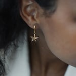 Paul Hewitt Sea Star Boucle D'oreille Créoles Ocean Steel Doré - PH-JE-1096