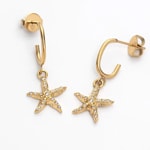 Paul Hewitt Sea Star Boucle D'oreille Créoles Ocean Steel Doré - PH-JE-1096