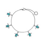 Paul Hewitt Turtle Bracelet Aquamarin Marinium Ocean Steel Silvery
