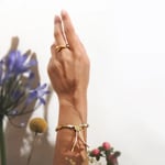 Paul Hewitt Waves Twisted Damenring Marinium Ocean Steel Goldig - PH-JE-0241