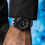 Perrelet Turbine 41 Titanium Ice Blue - A4067/7