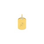 Plaquette or jaune 375/9 ct Signe du zodiaque sagittaire - 397593.00