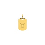 Engravable Pendant 375/9 K Yellow Gold Astrological Sign of Taurus - 397586.00