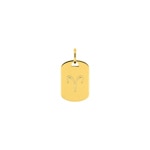 Plakette 375/9 K Gelbgold Sternzeichen Widder - 397585.00