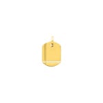 Plakette 375/9 K Gelbgold tonneau