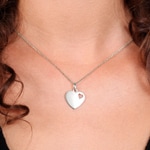 Plakette 375/9 K Weissgold Herz - 9K631.5G