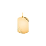 Engravable Pendant 750/18 K Yellow Gold 15 x 24mm