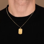 Engravable Pendant 750/18 K Yellow Gold 15 x 24mm - T2.2