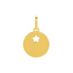 Plaquette or jaune 750/18 ct Ø 12mm, Étoile
