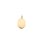 Engravable Pendant 750/18 K Yellow Gold oval 11x15mm