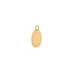 Engravable Pendant 750/18 K Yellow Gold oval 13x18mm - T9