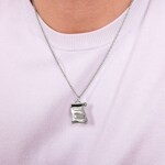 Plakette 925 Silber rhodiniert 20x25mm, Schriftrolle - 336082