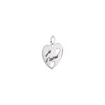 Plakette 925 Silber rhodiniert, Herz Je t'aime - 306525