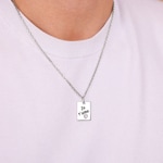 Plakette 925 Silber rhodiniert mit Herz, Je t'aime - 306586